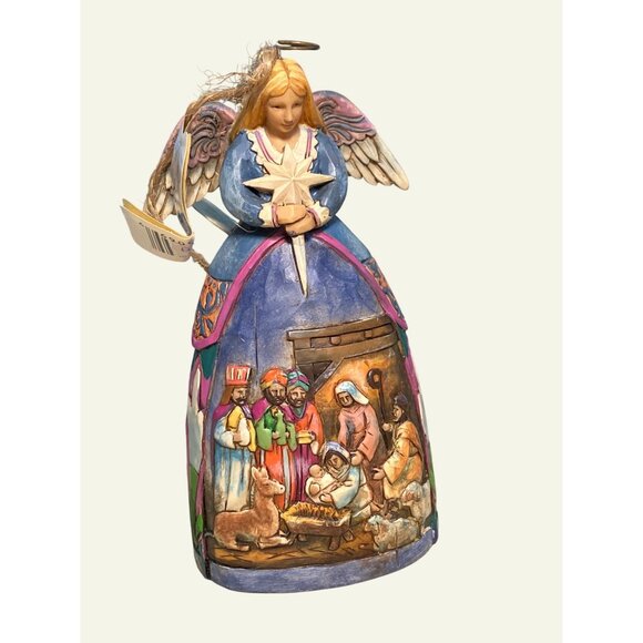 Jim Shore Heartwood Creek Nativity Angel Figurine Ornament With Star 2006 - Picture 1 of 13